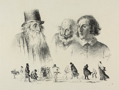 Płyta druga, z Radierversuche autorstwa Adolph Menzel