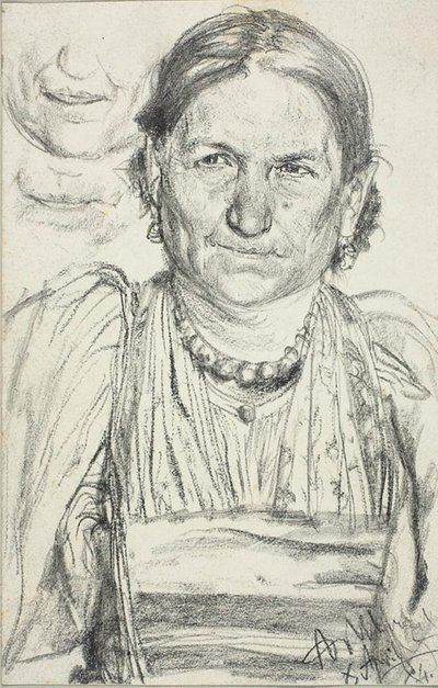 Portret chłopki autorstwa Adolph Menzel