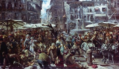 Rynek w Weronie autorstwa Adolph Menzel