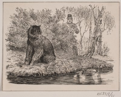 Niedźwiedź autorstwa Johan Adolph Kittendorff