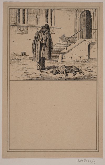 Martwy pies. Nie. 2 w Chr. Winther i M. Rørbye, „25 obrazków dla małych dzieci” autorstwa Johan Adolph Kittendorff