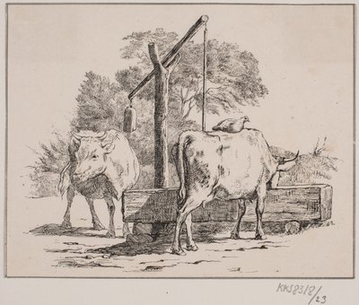 Kura i krowa autorstwa Johan Adolph Kittendorff