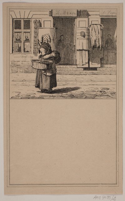 Żona na stoisku krabów. Nie. 20 w Chr. Winther i M. Rørbye, „25 obrazków dla małych dzieci” autorstwa Johan Adolph Kittendorff