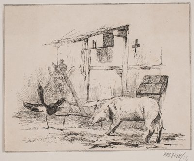 Kontuzja i świnia autorstwa Johan Adolph Kittendorff