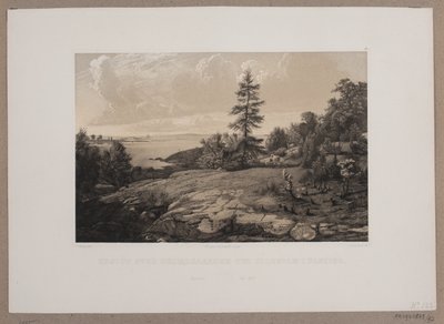Widok na archipelag w Elleholm w Bleking. autorstwa Johan Adolph Kittendorff