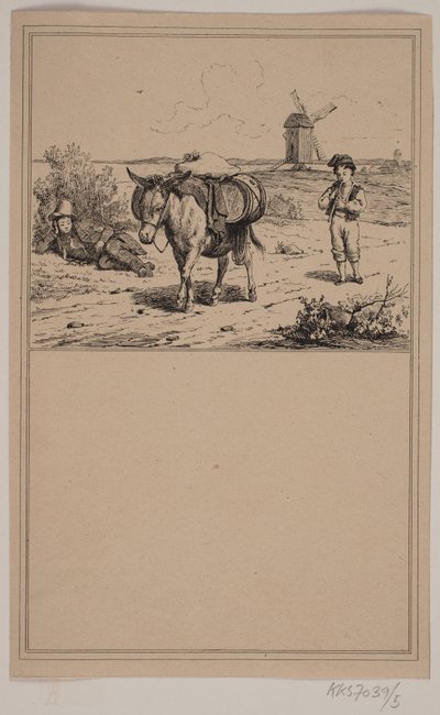 Osioł. Nie. 4 w Chr. Winther i M. Rørbye, „25 obrazków dla małych dzieci” autorstwa Johan Adolph Kittendorff