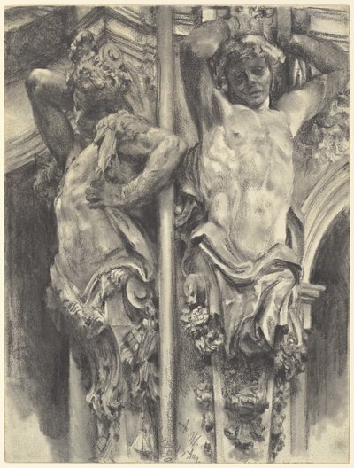 Atlasy na Wallpavillon drezdeńskiego Zwingera autorstwa Adolph Menzel