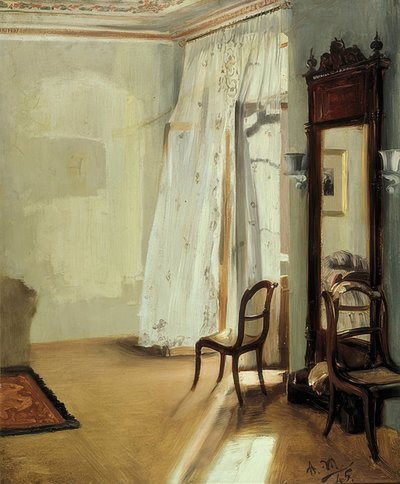 Pokój z balkonem. 1845 autorstwa Adolph Menzel