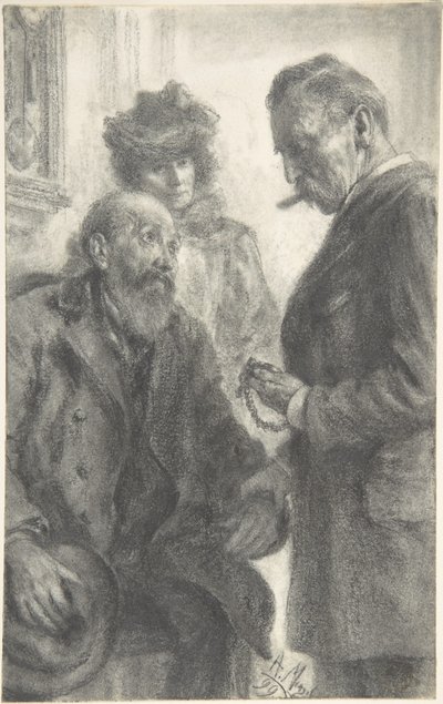 Lekarz i pacjent autorstwa Adolph Menzel