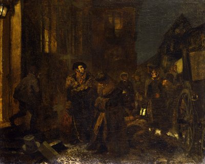 Postój w trakcie podróży autorstwa Adolph Menzel