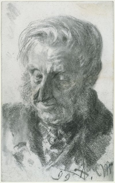 Głowa starszego mężczyzny autorstwa Adolph Menzel