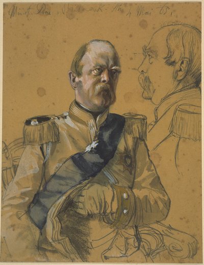 Otto, hrabia von Bismarck-Schönhausen. Studium do obrazu "Koronacja Wilhelma I w Królewcu" autorstwa Adolph Menzel