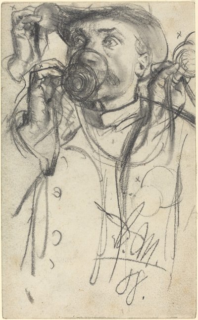 Badania nad piciem mężczyzny autorstwa Adolph Menzel
