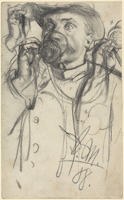 Badania nad mężczyzną pijącym alkohol autorstwa Adolph Menzel