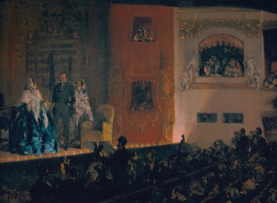 Teatr Gymnase w Paryżu, 1856 r. autorstwa Adolph Menzel
