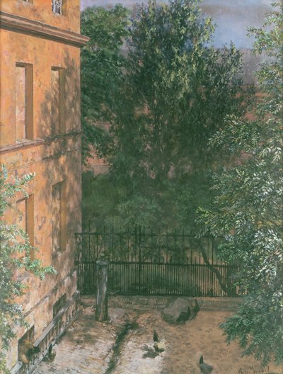 Widok małego podwórka (wc na papierze) autorstwa Adolph Menzel