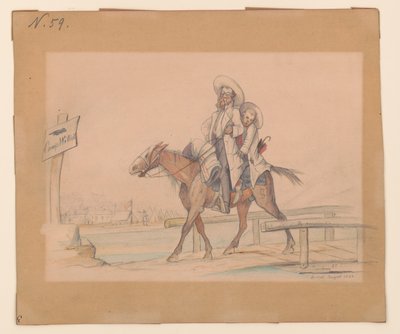 Henry Von Trebra i Louis V. Trebra przybywają do Camp Morton, Indpls z ich farmy w Madison, Ill. autorstwa Adolph Metzner