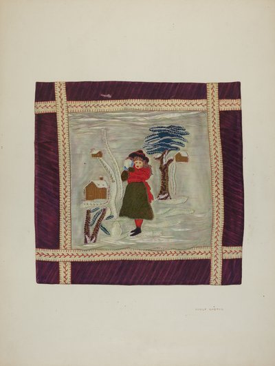 Detal narzuty z aplikacją, 1941. autorstwa Adolph Opstad