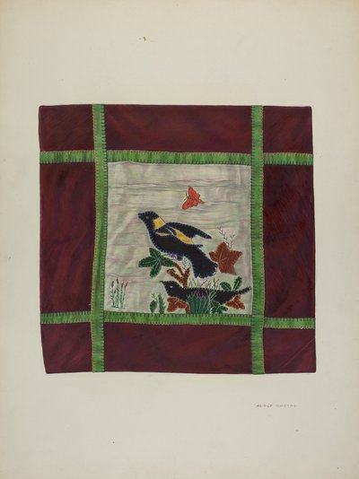 Detal narzuty z aplikacją, 1941. autorstwa Adolph Opstad