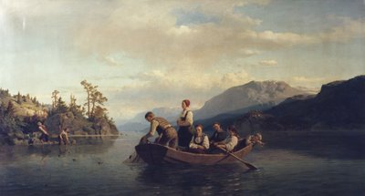 Wieczór w Krøderen autorstwa Adolph Tidemand