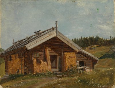 Dom wiejski w Bolkesjø autorstwa Adolph Tidemand