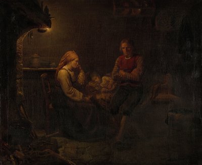 chore dziecko autorstwa Adolph Tidemand