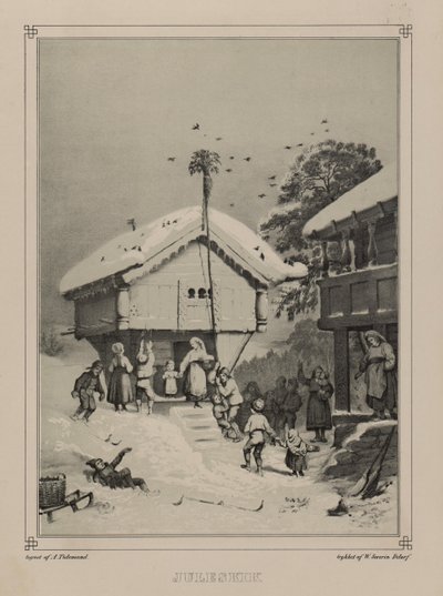 Ilustracja zaczerpnięta z książki Norway wyprodukowanej w Drawings by Asbjørnsen, P.Chr. i wydane przez Chr. Tønsberga (nr 1848) autorstwa Adolph Tidemand
