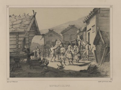 Ilustracja zaczerpnięta z książki Norway wyprodukowanej w Drawings by Asbjørnsen, P.Chr. i wydane przez Chr. Tønsberga (nr 1848) autorstwa Adolph Tidemand