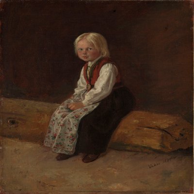 Portret Selli Larsdatter Vikør autorstwa Adolph Tidemand