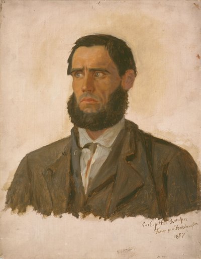 Portret więźnia Carla Gustava Svendsena autorstwa Adolph Tidemand