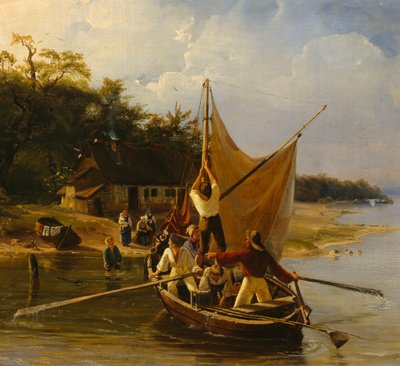 Powrót duńskich rybaków autorstwa Adolph Tidemand