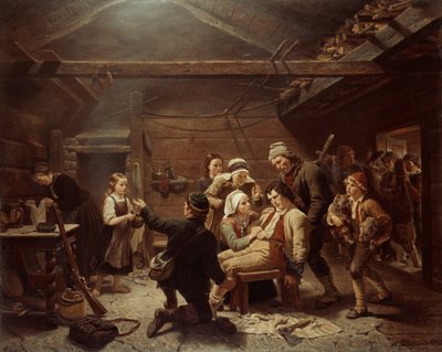 Powrót łowców niedźwiedzi autorstwa Adolph Tidemand