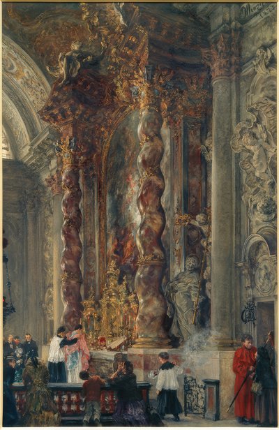 Ołtarz główny kolegiaty kobiecej w Monachium autorstwa Adolph Menzel