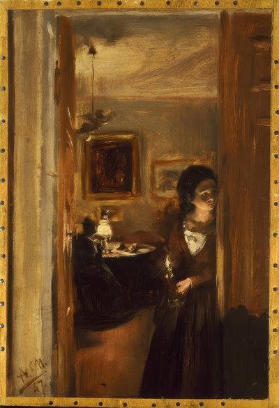 Salon z siostrą Menzla autorstwa Adolph Menzel