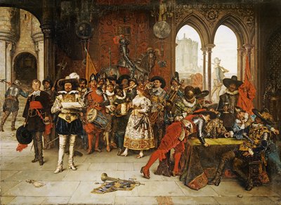Muszkieterowie króla autorstwa Adolphe Alexandre Lesrel