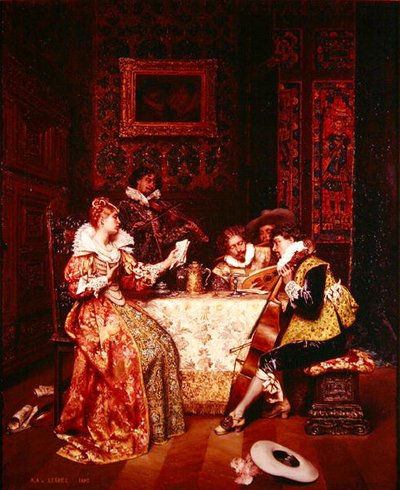 Impreza muzyczna autorstwa Adolphe Alexandre Lesrel