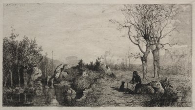 Brzeg strumienia w Rossillon, 1867. autorstwa Adolphe Appian