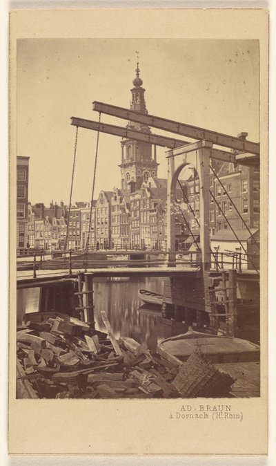 Amsterdam. Quai Raamgracht. autorstwa Adolphe Braun