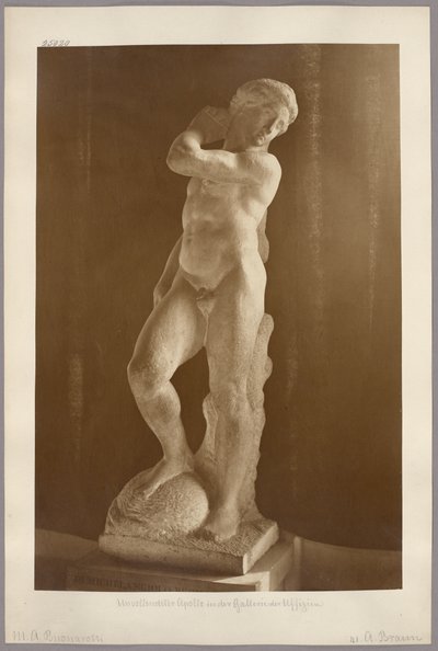 Florencja: Niedokończony „Apollo” Michała Anioła w Galerii Uffizi autorstwa Adolphe Braun