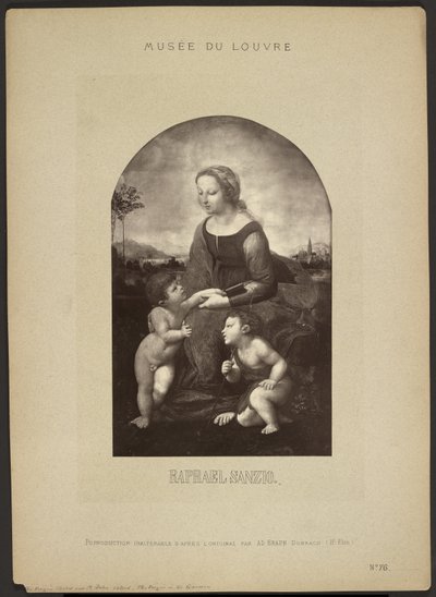 [Dziewica w ogrodzie Rafaela, Luwr]. autorstwa Adolphe Braun