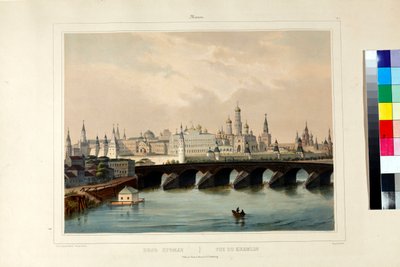 Widok Kremla Moskiewskiego autorstwa Cuvilliera, Adolphe (aktywne lata 30.-1840.) autorstwa Adolphe Cuvillier