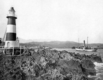 Wejście do Port Antonio na Jamajce, ok. 1905. autorstwa Adolphe Duperly and Son