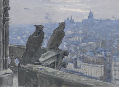 Paryż widziany z wież Notre Dame, ok. 1930 r. 1900 autorstwa Adolphe Étienne Auguste Moreau Nélaton