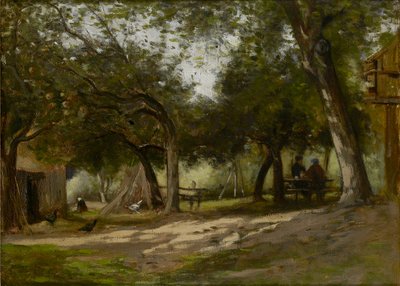 Krajobraz z folwarkiem, 1830-1880 autorstwa Adolphe Felix Cals