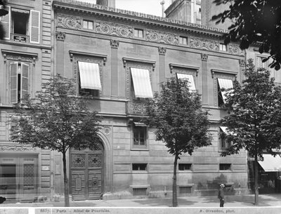 Hotel de Pourtales, fasada, koniec XIX w. – początek XX w. autorstwa Adolphe Giraudon