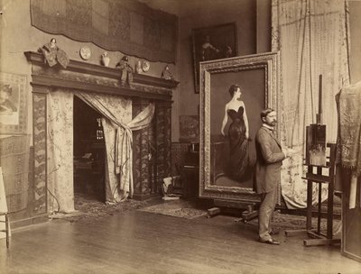 John Singer Sargent w atelier autorstwa Adolphe Giraudon