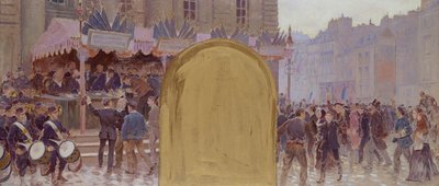 Nabór wolontariuszy, Place du Pantheon autorstwa Adolphe Gustave Binet