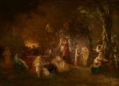 Fête Champêtre, ok. 1844-86 (olej na płótnie) autorstwa Adolphe Joseph Thomas Monticelli