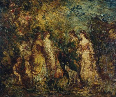 Gra pań autorstwa Adolphe Joseph Thomas Monticelli
