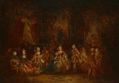 Osoby w strojach Ludwika XV autorstwa Adolphe Joseph Thomas Monticelli